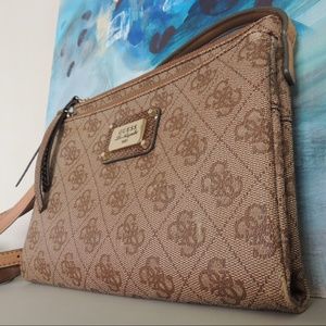Tan GUESS Crossover Bag